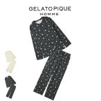 ジェラートピケ オム HALLOWEEN TRICK GHOST柄ロンT&ロングパンツセット phct254936set phcp254937 ジェラピケ メンズ パジャマ GELATO PIQUE HOMME