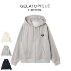 ジェラートピケ オム 裏毛ハートロゴ刺繍パーカー phct261929 メンズ パジャマ ルームウェア 部屋着 GELATO PIQUE HOMME