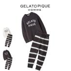 ショッピングパウダー ジェラートピケ オム GELATO PIQUE HOMME パウダーロゴジャガードプルオーバー＆ロングパンツセット pmnt255052