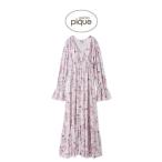 ジェラートピケ 花柄カップイン長袖ワンピース pwco252237 ルームウェア 部屋着 ロング丈 レディース gelato pique