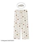 ジェラートピケ Steiff 総柄ロングパンツ pwcp255273 ジェラピケ シュタイフ テディベア パジャマ ルームウェア レディース クリスマス ギフト gelato pique