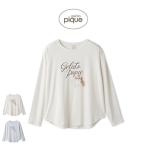 ジェラートピケ シーズーワンポイントロンT pwct254256 ジェラピケ ルームウェア パジャマ 部屋着 レディース 2025秋 gelato pique