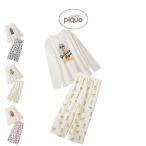 ショッピングスカーフ ジェラートピケ gelato pique スカーフDOGワンポイントロンT&ロングパンツ pwct261231set pwcp261232 ジェラピケ ルームウェア