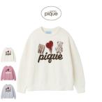 ジェラートピケ Valentine ワンポイントジャガードプルオーバー pwnt261042 ジェラピケ バレンタイン ベア アイス ルームウェア 部屋着 パジャマ gelato pique