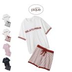 ジェラートピケ スムーズィーロゴジャガードプルオーバー&amp;ショートパンツセット pwnt261123 レディース ルームウェア gelato pique