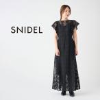 SALE50%OFF SNIDEL コクーンレースワンピース swfo234102 ロング丈 シンプル Aラインフレアスリーブ フェミニン 上品 デート 秋コーデ ドレス