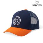 ショッピングメッシュキャップ BRIXTON,ブリクストン/23SU/CAP・メッシュキャップ/CREST X MP MESH CAP/WASHED NAVY/PARADISE ORANGE/フリーサイズ/リサイクルマテリアル/bureo