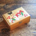  Showa Retro kokeshi. map маленький коробка ( большой ) B / античный туалетный столик дерево box маленький коробка бардачок Showa HK-a-01443