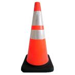 仙台銘板 ５本セット ＰＶＣ ソフト スマート コーン 赤/白 反射 カットコーン 40Φ パイロン ウエイト一体型 工事 規制 立入禁止 3110732