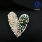 ショッピングブローチ ブローチ 卒業式 入学式 アンティーク おしゃれ 北欧 入園式 カジュアル フォーマル ハートモチーフ ラインストーン キラキラ 高級感 シンプル