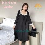  неглиже пижама женский весна осень длинный рукав One-piece пижама одноцветный большой размер неглиже flair длинный длина платье пижама часть магазин надеты взрослый симпатичный автомобиль re