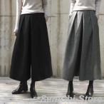 ショッピングガウチョパンツ ガウチョパンツ レディース 秋冬 ワイドパンツ 無地大人 通勤 ガウチョ ワイド ボトムズ 秋服 冬物 ウエストゴム ポケット タック入れ フレアパンツ 楽チン
