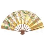 舞扇子 踊り用 飾り扇子 しだれ桜 金砂子地 スス竹骨 京扇子 箱付き