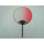 踊り団扇 丸柄小丸うちわ 黒プラスチック柄 ピンク