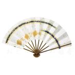 舞扇子 日本舞踊、踊り用 29cm かすみ 金箔 スス竹骨 京扇子 箱なし