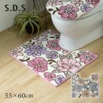  туалет коврик примерно 55×60cm модный симпатичный цветочный принт под ногами коврик ... одиночный товар SDS Charlotte senko-