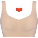 ショッピングトリンプ トリンプ スロギー ベーシック 2 G016 ノンワイヤー パッド付きブラ ハーフトップ ベージュ