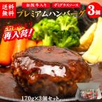 送料無料 敬老の日 肉 ハンバーグ 牛肉 松阪牛 和牛 惣菜 肉惣菜 肉屋 肉汁 お弁当 ギフト 松阪牛入り 千里屋プレミアムハンバーグ 170g×3個 あすつく