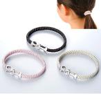 静電気除電 おしゃれなプレート付ブレスレット0693 ヘアゴム兼用 ブレスレット レディース アクセサリー 日本製 静電気ブレスレット