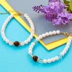 Yahoo! Yahoo!ショッピング(ヤフー ショッピング)静電気除電 パール＆クォーツ ペットネックレス ブレス ローズ ブルー ブレスレット アクセサリー 日本製