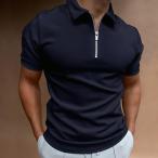 ポロシャツ 半袖 メンズ 一部 配色 ポロ カジュアルシャツ　クールビズ ゴルフ ゴルフシャツ ゴルフウェア Tシャツ