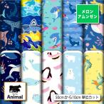 和風生地 布 メロンアムンゼン 海の生物 動物柄 夏柄 こども かわいい 商用利用可能 手芸 (animal_18) 爆買