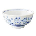 藍染招き猫茶碗寸法:11.5×5....