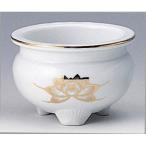 香炉 白金ハス 三ツ足型  5寸 [5寸]