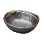 鉄釉白ライン小判珍味[9×7.9×...