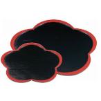 木製盆梅型皿黒天朱尺0寸[29.7x27.2x0.8cm]木製品料亭旅館和...