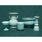 仏壇用 仏具セット 青磁(大) 香炉灰付き