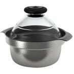 ショッピングIH対応 ハリオ　ご飯釜　IH対応　フタがガラスのIH対応ご飯釜　雪平　1〜3合炊　GIS-200