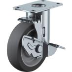 ユーエイ プレート式 EF-75ELSBDS 自在 キャスター エラストマー 車輪径75 ストッパー付 SILENTタイプ 取付寸法56×28 40個【まとめ売り商品】