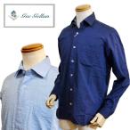 ショッピングゲラン 【50%OFF SALE】 ジーゲラン GEEGELLAN 長袖 シャツ メンズ ブランド 春夏 サッカー地 日本製 胸ポケット 服 紺 ブルー 3210-1009 送料無料