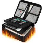 耐火バッグ 耐火温度1200℃ 書類収納バッグ 防水耐火 パスワードロック 大容量 貴重品 収納ケース MDM(STB300)
