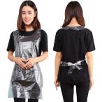 使い捨て ビニール エプロン 男女兼用 フリーサイズ 透明(クリア,  60x95ｃｍ)