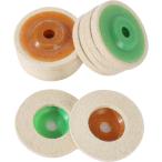 akindou フェルトディスク フェルトバフ 100mm 肉厚9mm 金属研磨 鏡面加工( 細目5枚・粗目5枚)