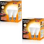 LED電球 調光器対応 E17口金 2700k 450Lm 広配光 ミニクリプトン型 小型電球 4個セット( 電球色,  40W形)