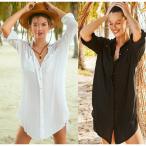 水着の上に着るカーディガン ビーチウェア レディース ロング丈 ビーチガウン 日焼け防止 紫外線対策 体型カバー ビーチ 海 羽織り 水着 ラッシュガード レトロ