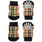 ランジュ (L'ange) DOG SOCKS check beige S サイズ