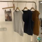 ショッピングクールネック スウェット ベスト レディース ベスト レディース おしゃれ カットソーベスト ジレ スウェットベスト トップス クールネック ベスト プルオーバー