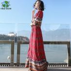 マキシワンピ マキシ丈ワンピース ワンピース 春夏 リゾートワンピ リゾート 春ワンピ マキシ
