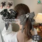 バナナクリップ レディース ヘアクリップ 大きめ リボン シフォン ヘアアクセサリー 大人 上品 エレガント 結婚式 パーティー 仕事 おしゃれ