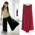 ショッピングスカーチョ 秋冬 ガウチョパンツ レディース ワイドパンツ 無地 スカンツ スカーチョ ボトムス 大きいサイズ ロングパンツ おしゃれ 年春夏新作