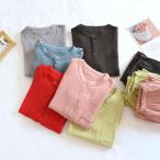 【特価】ダブルガーゼ ルームウェア ガーゼ パジャマ 綿100％ 上下セット 部屋着 ペアパジャマ 長袖 長パンツ レディース メンズ カップル 春 秋 冬