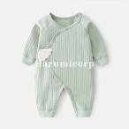 ロンパース 女の子 男の子 ベビー服 新生児 カバーオール キッズ 春秋 長袖 前開き パジャマ ルームウェア 部屋着 赤ちゃん おしゃれ 可愛い