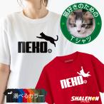 ネコTシャツ  猫Tシャツ ( ねこ鈴 選べるデザイン 選べるカラー ) NEKO鈴 猫 猫拳法 ジャンプ 猫 猫好き スポーツ ジム フィットネス 猫カフェ (O3)
