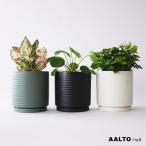 AALTO[ tall ]15cm×15cm цветочный горшок . тарелка есть 5 номер простой зеленый черный белый керамика Северная Европа тубус type цилиндр . горшок окантовка коврик tronco