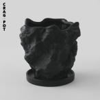 CRAG POT[BLACK]Φ16cm×H16cm цветочный горшок керамика 5 номер модный симпатичный . корень бонсай шт ..ti tail tech s коричневый агава много мясо . корень klag pot скала коврик чёрный 