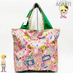 TUNICチュニック タフタ転写プリント フレンチトラベルのBag ピンク TUNIC17366a